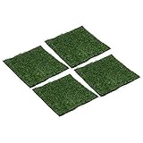 Kadimendium Pet Dog Turf Teppich Kunstrasen Rasen Rasen 4PCS Selbstklebender Rasen Rasen Teppich für Hinterhof Balk