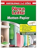 Nexa Lotte Mottenschutzpapier, Schützt effektiv bis zu 6 Monate vor Kleidermotten und Pelzkäferlarven, Vorteilspack 2x2 S