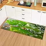 Pflanzen-Küchenteppich, Eingangstürmatte, Korridor-Dekoration, saugfähiger Teppich, Balkon, rutschfeste Bodenmatte Nr. 19, 40 x 60