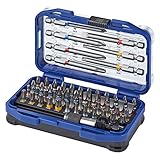 LUX-TOOLS Bit-Set, 56-teilig | Praktischer Bit-Satz in Aufbewahrungs-Box mit Flachschlitz- & Sechskant-Bits, TX- & TT-Bits sowie PH- & PZ-Bits inkl. magnetischem B