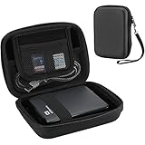 ProCase Externe Festplattentasche Case 2.5 Zoll Tasche Schutzhülle für Canvio Basics Western Digital WD Elements My Passport Seagate Portable Backup Plus Slim 1TB 2TB 3TB 4TB USB 3.0 -Schw