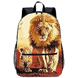 xiaoliqi Reiserucksack Löwin Und Cubs Taschen Kinderbuch Rucksack College School Frauen/Männer 3D Gedruckte Schultasche Mode/Reisen/Geschenk