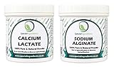 CALCIUMLACTAT 100g UND NATRIUMALGINAT 100g - MOLEKULARE ZUTAT FÜR DIE GASTRONOMIE (DEUTSCHE ETIKETTEN UND ANLEITUNGEN)