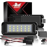 WinPower LED Kennzeichenbeleuchtung Glühbirnen Nummernschildbeleuchtung Lampe 3582 SMD mit CanBus Fehlerfrei 6000K Xenon kaltweiß, 2 Stück