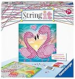 Ravensburger Creation 18120 String it Midi Lama & Flamingo – Kreative Fadenbilder mit trendigem Lama und Flamingo kinderleicht aus Kunststoffpins und bunten Faden, W