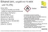 S3 Chemicals Ethanol (99%, vergällt mit 1% MEK und 1% IPA) Gebindegröße 1 L