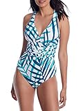 La Blanca Damen Multi Strap Cross Back One Piece Swimsuit Badeanzug, Caribbean Current//Vista Mirage, 42