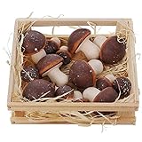 SIDCO Dekopilze Steinpilz 15 Pilze Dekoration Gartenpilze Wald Deko Garten b