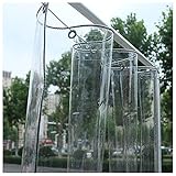 DLLY wasserdichte Plane Schwerlast, Transparente Pflanzenschutzhülle, Schutz Abdeckplane, Kunststoff-PVC-Plane Mit Ösen, Wetterfeste Plane Für Outdoor-Garten/Camping, 2x3m,1x1m/3.3 * 3.3