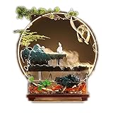 TMY Indoor Zimmerbrunnen Keramische Desktop-Brunnen, Fischtank Wasserdekoration für Büro Wohnzimmer Eingang Studienraum Home Decoration (Color : A)