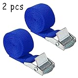 Spanngurte, 2 Stück/Set, 1 m x 25 mm, für Auto, Gepäck, Gepäck, Gepäckspanngurt, Zinklegierung, Zink, Nylon, Spanngurt, starker Ratschengurt, verstellbare Zurrgurte (Farbe: blau)
