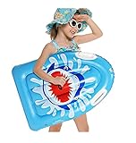 Schwimmreifen Aufblasbarer Körper Surfen Float Board - Surfreiter für Slip und Rutsche Poolwasserspiel, Hilfsmatte lernen, schwimmen, tragbare Board Wave Board Wasserstrand Spaß Spielzeug, fü