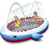 Tobeape Sprinkler Pad Kinder Sprinkler Pool, Sprinkler Planschbecken Play Matte für Kleinkind im Freien Sommer Garten Aufblasbares Wasserspielmatte für Jungen Mädchen Hund,170