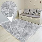 Hochflor Teppich wohnzimmerteppich Langflor 160 x 230 cm - Teppiche für Wohnzimmer flauschig Shaggy Schlafzimmer Bettvorleger Outdoor Carpet 1. G