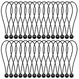 30 Stück Planenspanner Schwarzer Gummispanner Kugel Spanngummi Profi Planenspanner mit Kugel für Banner, Planen, Pavillions, Z