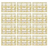 RANNYY Candy Box, Candy Organizer, 12 STÜCKE aushöhlen Candy Box Schokoladen-Geschenk-Leckerei-Boxen Container Fall Hochzeitsfestbevorzugung(L-Golden)
