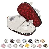 Baby Schuhe Lauflernschuhe Mädchen Jungen Lederpuschen Nette Karikatur Tier Krabbelschuhe Jungen Mädchen Baby Sneaker Mit Klettverschluss rutschfest PU Lederschuhe Baby Hausschuhe Gr.0-18M