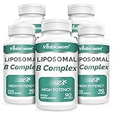 Liposomale Vitamin B-Komplex Softgel -- Super Absorption Alle 9 essentiellen B-Vitamine pro Kapsel ( B1, B2, B3, B5, B6, B7, B8, B9 & B12 ) & Cholin -- Immunsystem (450 Stück)