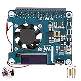 UAlienva POE HAT (B) for Raspberry Pi 4B/3B+,Power Over Ethernet 802.3af/at PoE Network Standard, 5V USB-A&12V Header Outputs, PoE HAT Onboard Cooling Fan and MP8676 Buck Chip