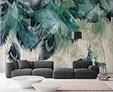 Wandbilder Holzbrett Alge Aquarell Feder Einfache Schlafzimmer Zimmer Tapete Wanddekoration fototapete 3d Tapete effekt Vlies wandbild Schlafzimmer-300cm×210