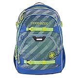 coocazoo Schulrucksack ScaleRale MeshFlash Neonyellow blau-grün, ergonomischer Tornister, höhenverstellbar mit Brustgurt und Hüftgurt für Jungen ab der 5. Klasse, 30 L