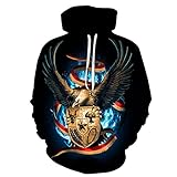 Hoodie Herren 3D Drucken Persönlichkeit Paare Sweatshirt Herren Oversize Trend Hip Hop Style Pullover Herren Komfortabel Sanft Lassig Kapuzenpullover H