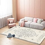 YYRAIN Vintage Bunter Geometrischer Bedruckter Rechteckiger Teppich, Bequeme rutschfeste Bodenmatte Für Zuhause, Wohnzimmer, Schlafzimmer, Dekorative Bodenmatte Für Hotelcafé 60x90