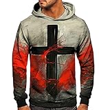 Hoodie Herren Oversize Kapuzenpullover Herren Slim Fit Moderner Hoodie-Sweatshirt-Pulli Langarm Herren 4d Drucken Pullover-Shirt Mit Kap