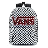 Vans Damen Realm Flying V Backpack Rucksack, Schwarz-kariert, Einheitsgröß