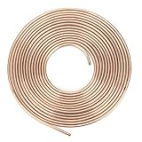 Bremsleitung, 1 STÜCK 3/16 Zoll 25 Fuß Bremsleitungen Schlauch Schlauch Kupfer Vernickelt OD Spulenrolle für Hydraulische Bremskraftstoffanlage(golden)