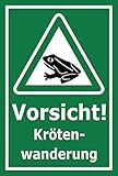 Melis Folienwerkstatt Schild Kröten-Wanderung - 30x20cm - 3mm Aluverbund – 20 VAR S00359-100-E