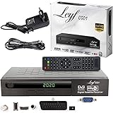Leyf Satellite Receiver PVR Recording Function Digital Satellite Receiver (HDTV, DVB-S /DVB-S2, HDMI, SCART, 2X USB, Full HD 1080p) [Pre-Programmed for Astra, Hotbird and Türksat] + HDMI Cab