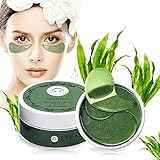 Charmss Eye Maske Augenpads Seetang Eye Maske Feuchtigkeit spendende Anti Aging Falten Pflege Eye Maske Augenpflege mit Hyaluron Augenpads entfernen Taschen dunkle Kreise & Puffiness(60pcs-Grün)