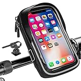 Fahrrad Rahmentasche Wasserdicht, Lenkertasche Fahrrad mit Sensitive TPU Touchscreen, 360° Drehbarem, Fahrradtasche Rahmen Fahrrad Handyhalterung für Radfahren, Fits Smartphones bis zu 6,5 Z