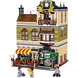 Bausteine Haus Kit, 1326 Klemmbausteine Modular Rom Restaurants und 3 Minifiguren, Kompatibel mit Lego Stadthaus QL0937,19 * 18 * 26