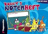 Voggy´s Notenheft für Kinder und Musikschule: Notenblock / Blanko Notenblock / 4 Notensysteme pro Seite / starkes Papier / beidseitig bedruckt / 54 ... für Kinder: Notenheft mit Musik