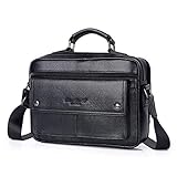 NJBYX Business-Aktentasche, Leder wasserdicht Umhängetasche Tragetasche Multi-Funktions-Rucksack, bietet Platz for Flat, Datei (Size : 28 * 9 * 20CM)