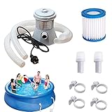 Pool Filterpumpe Poolpumpe,300 Gallon- Filter Pool-Wasseraufbereitungssystem mit GFCI,Multifunktionspumpe Eu-stecker | Boden-Pools ​und Pool, Sandfilteranlage pool,Intex pool,Sicherheit beim Schw