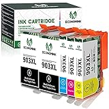 Economink Kompatible Tintenpatrone als Ersatz für HP 903 XL 903XL (2 Schwarz, 1 Cyan, 1 Magenta, 1 Gelb, 5er-Pack) für OfficeJet Pro 6968 6974 6954 6978 6975 6951 6970 6950 6962 6960 6956 6958 Druck