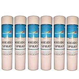 Colourfairy Kreidespray Sprühdose für Markierarbeiten weiß 6 x 750ml / 4,5 L