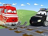 Der Zug und Streifenwagen Feuerw