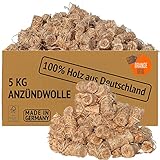 ORANGE DEAL 5 KG Öko Anzünder, Grillanzünder, Ofenanzünder, Anzündwolle aus Holzwolle + Wachs - Brennen heiß - FSC® 100%