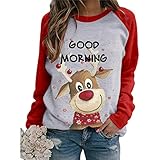 Christmas Sweater Weihnachten Pullover Damen Rentiermuster Weihnachtspullover Familie Set Christmas Xmas Reindeer Strickpullover Farbblock Unisex Christmas Sweater Sweatshirt Teenager M