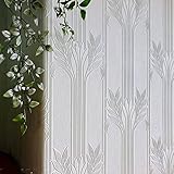 Textured Anaglypta Tapete mit 3D Oberflächen Prägung - Art Deco Strukturtapete geometrische Jugendstil Vinyltapete überstreichbar weiß