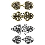 Cardigan Clip Pullover Clip Vintage Retro Metall Pullover Schal Clip Form Antike Schal Clip Brosche Pin Kostüm Zubehör für Frauen Damen Strickjacke Kleider Jacke 4 Stück