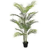 Decovego Künstliche Palme groß Kunstpalme Kunstpflanze Palme künstlich wie echt Plastikpflanze Auswahl Dekoration Deko, Auswahl Palme Pflanze:Palme Modell 8 (Fächerpalme 150 cm)