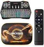 HK1 RBOX Android-TV-Box mit drahtloser Mini-Tastatur, Android 10.0-TV-Box, RK3318 Quad-Core-64-Bit-Cortex-A53-CPU Mali-450-GPU Dual-WiFi 2,4 G / 5 GHz BT4,0 3D 4K Ultra HD USB 3.0 H.2654 + 128 G.TV-S