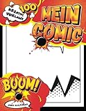 Comic Zeichnen Leicht Gemacht: Leeres Comic-Vorlagen-Skizzenbuch mit leeren weiß gerahmten Panels und Blasen zum Zeichnen und Schreiben Ihrer Heldengeschichten. Ein Geschenk für Comic-Liebhab