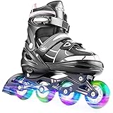 XINAYUEJP Kinder Herren Damen Inline Skates, GrößEnverstellbare Inliner(30-42), Mit Beleuchteten RäDern Rollschuhe, Rollschuhe Artistic, Ideal FüR AnfäNg