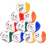 Liuer Jonglierbälle für Anfänger, 12PCS Jonglierball Set Kreative Lustige Pädagogische Jonglierbälle zum Ballspielen Jonglier-Set für Erwachsene(Emoji-Expression Muster)